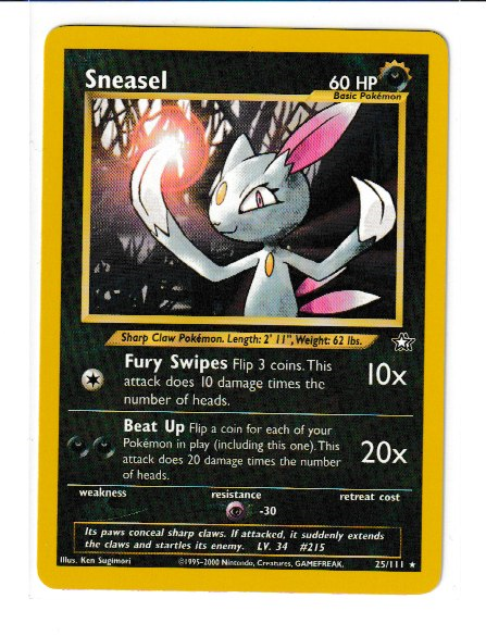 2000 WOTC Neo Genesis Unlimited #25 Sneasel