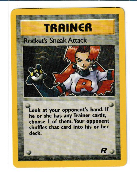 2000 WOTC Team Rocket Unlimited #72 Trainer Rocket's Sneak Attack