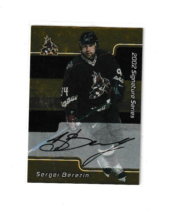 2001-02 BAP Signature Series Autographs Gold #193 Sergei Berezin