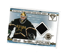 Load image into Gallery viewer, 2001-02  Titanium Double-Sided Jerseys #65 Ed Belfour &amp; Pierre Turgeon
