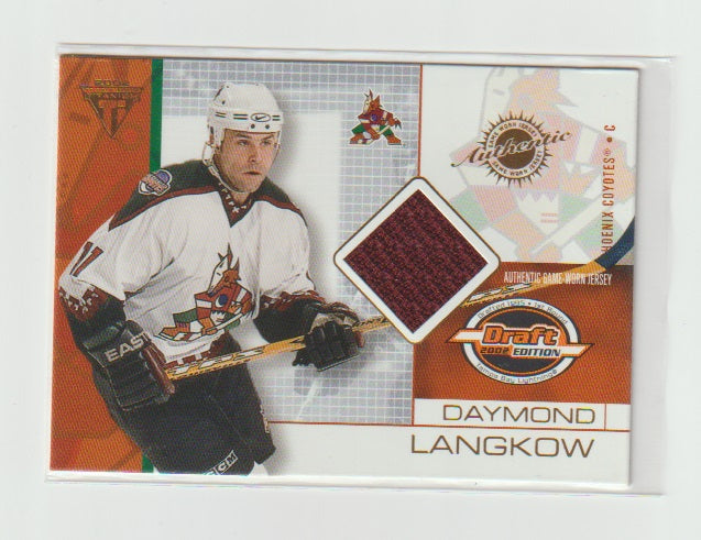 2001-02 Titanium Draft Day Edition Jersey #75 Daymond Langkow
