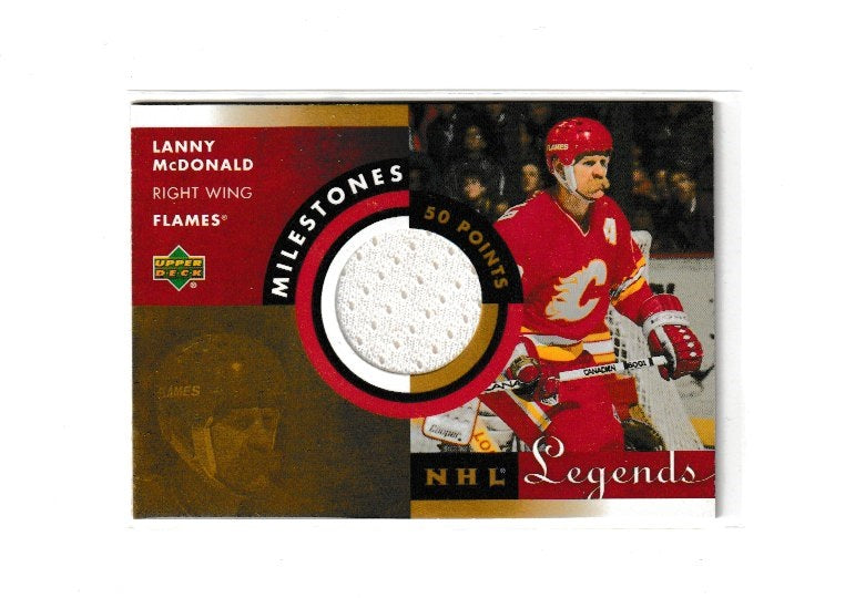 2001-02 Upper Deck Legends Milestones Jerseys #M-LM Lanny McDonald