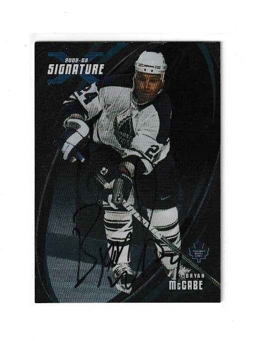 2002-03 BAP Signature Series Autographs #8 Bryan McCabe