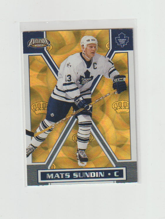 2002-03 Pacific Exclusives Gold #163 Mats Sundin