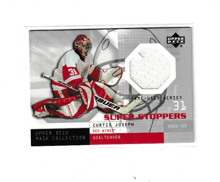 2002-03 UD Mask Collection Super Stoppers Jerseys #SS-CJ Curtis Joseph