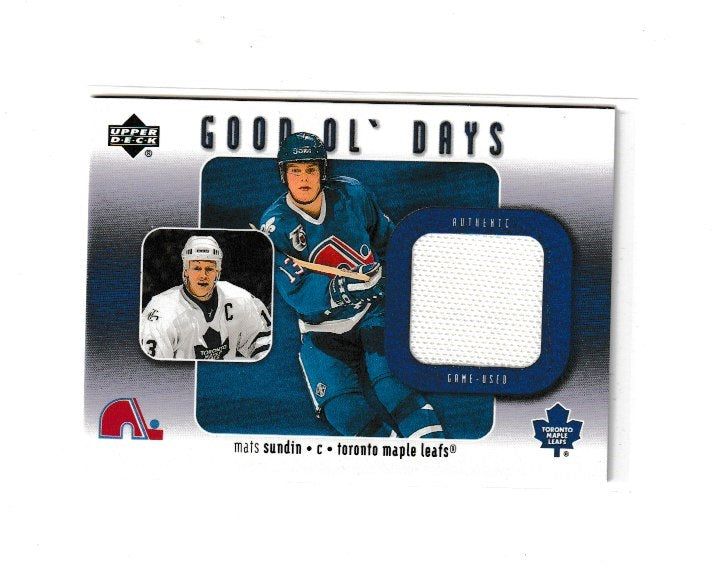 2002-03 Upper Deck Good Ol' Days Jerseys #GO-MS Mats Sundin