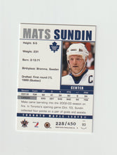 Load image into Gallery viewer, 2002-03 Vanguard LTD #93 Mats Sundin
