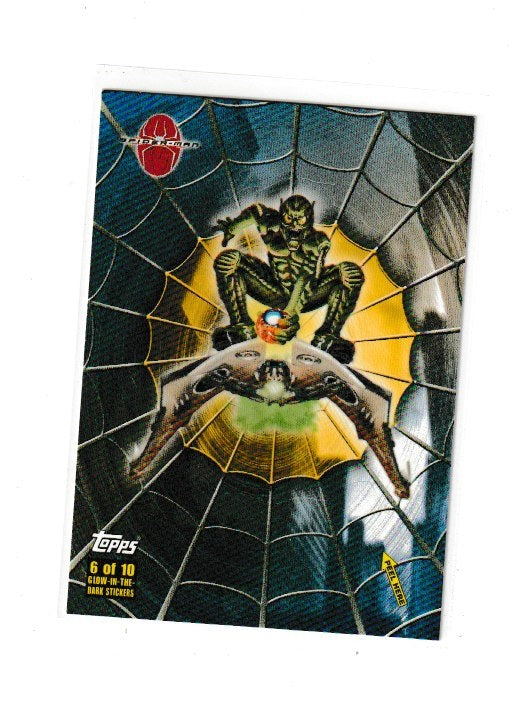 2002 Spider-Man Glow in the Dark Stickers #6 of 10 Green Goblin Riding Straight