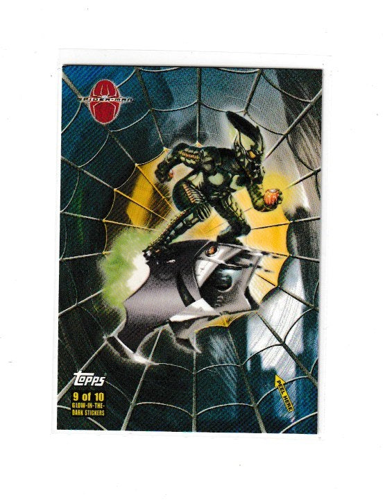 2002 Spider-Man Glow in the Dark Stickers #9 of 10 Green Goblin Standing on Flyer