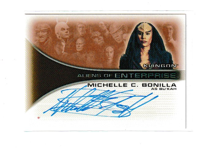 2002 Star Trek Enterprise S1 #AA13 Michelle C Bonilla as Bukah Autograph