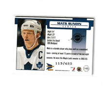 Load image into Gallery viewer, 2003-04 Pacific Prism Jerseys #145 Mats Sundin
