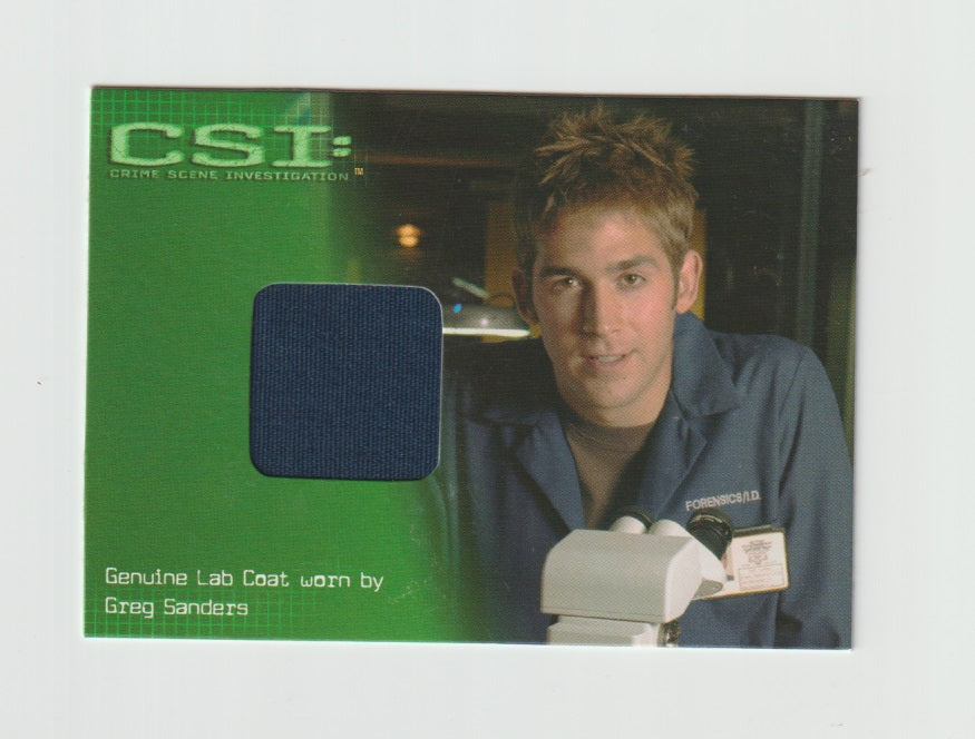 2003 CSI Series 1 Costumes #CSI-C5 Greg Sanders played by Eric Szmanda