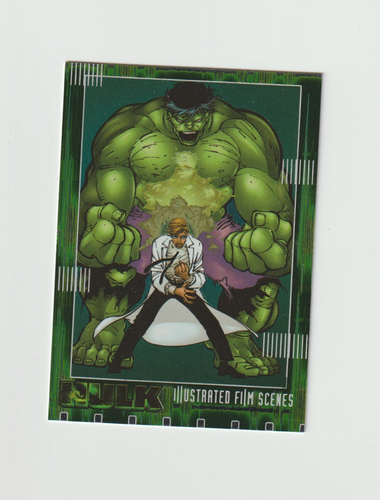 2003 Hulk Film and Comic Series Illustrated Film Scenes #IF02 Hulk Transforms