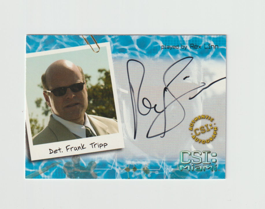 2004 CSI Miami Series 1 Autographs #MI-A7 Det Frank Tripp played by Rex Linn