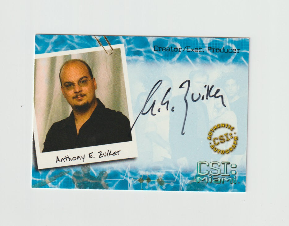2004 CSI Miami Series 1 Autographs #MI-A8 Anthony E Zuiker
