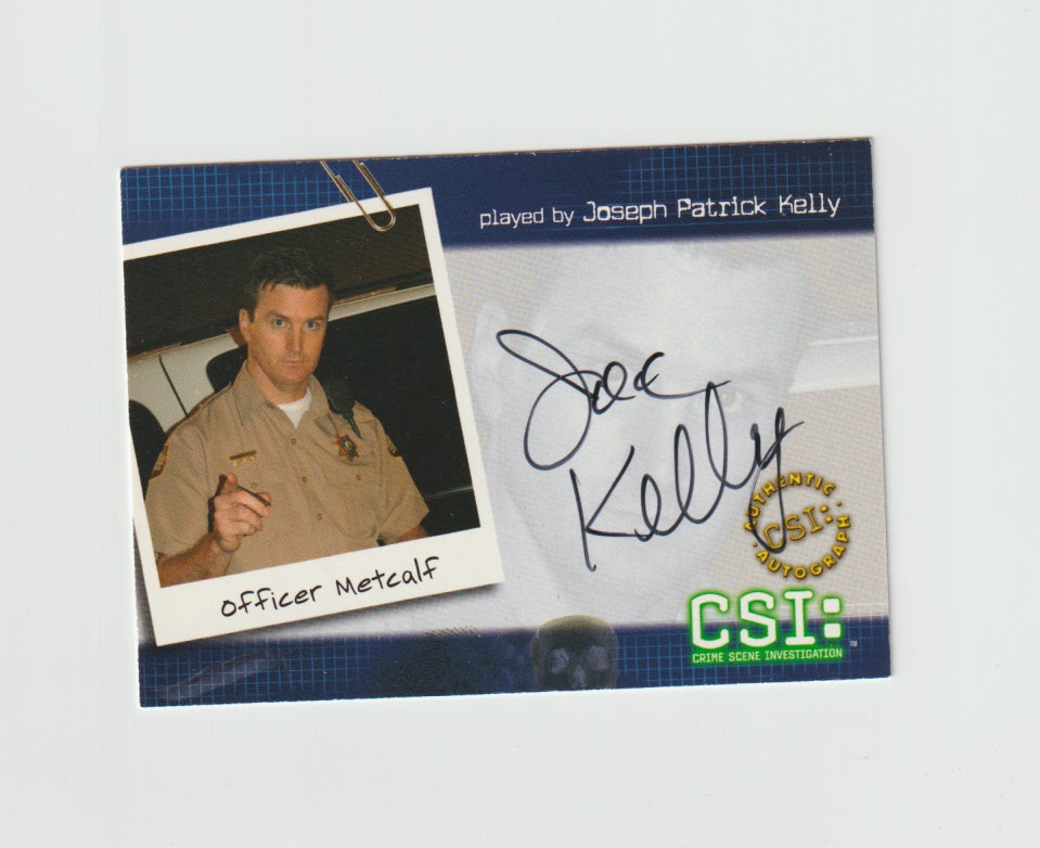 2004 CSI Series 2 Autographs #CSI-B8 Officer Metcalf played by Joseph Patrick Kelly