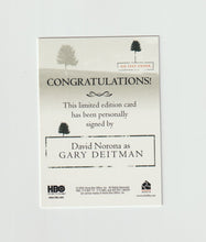 Load image into Gallery viewer, 2004 Six Feet Under Seasons 1 &amp; 2 Autographs David Norona as Gary Deitman
