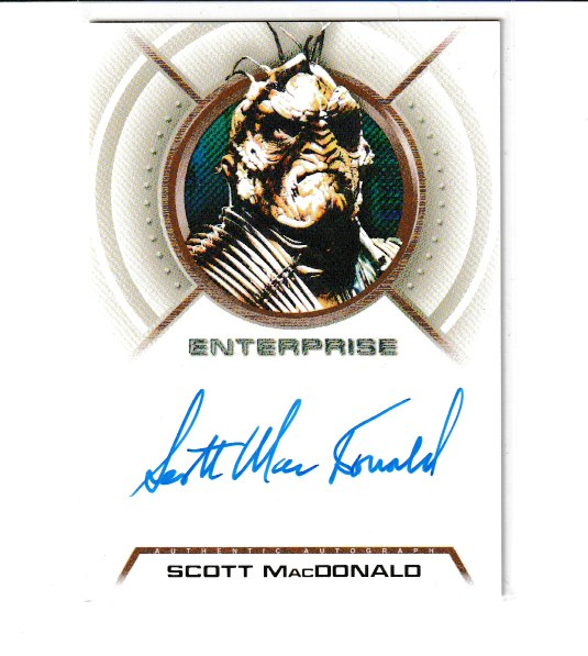 2004 Star Trek Enterprise S3 #A26 Scott MacDonald as Xindi-Reptillian Commander Autograph