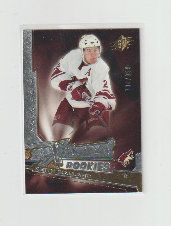 2005-06 SPx Xcitement Rookies #XR-KB Keith Ballard