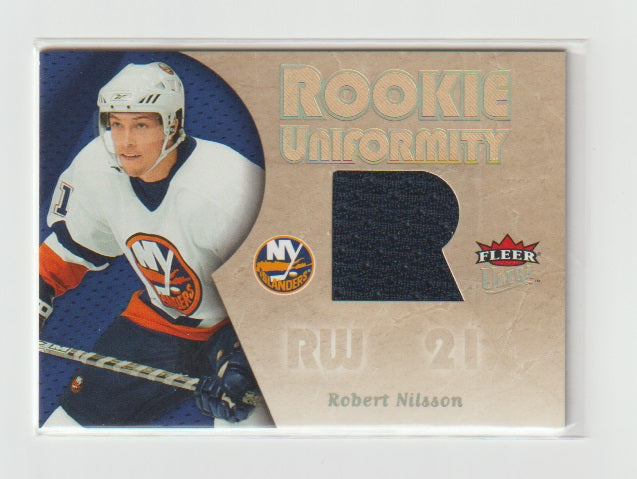 2005-06 Ultra Rookie Uniformity Jerseys #RU-RN Robert Nilsson