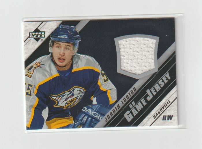 2005-06 Upper Deck Game Jerseys #J-TO Jordin Tootoo