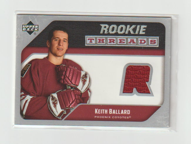 2005-06 Upper Deck Rookie Threads #RT-KB Keith Ballard