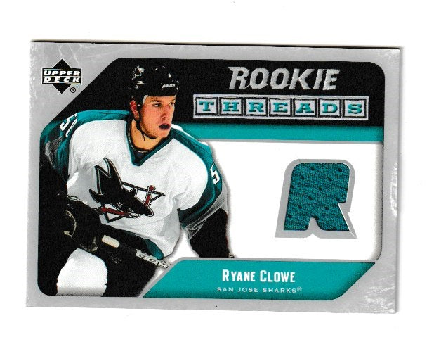 2005-06 Upper Deck Rookie Threads #RT-RC Ryane Clowe