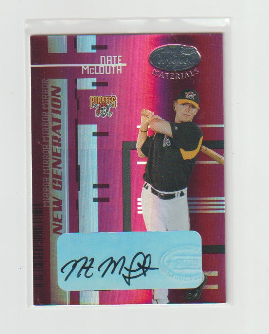 2005 Leaf Certified Materials Mirror Autograph Red #229 Nate McLouth