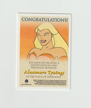 Load image into Gallery viewer, 2005 Xena and Hercules Animated Movie Autographs Alexandra Tydings as Animated Aphrodite
