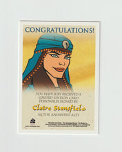 Load image into Gallery viewer, 2005 Xena and Hercules Animated Movie Autographs Claire Stansfield as Alti
