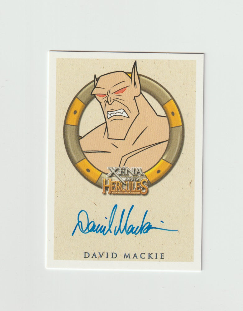 2005 Xena and Hercules Animated Movie Autographs David Mackie as Voice of Porphyrion