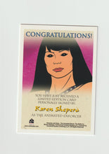 Load image into Gallery viewer, 2005 Xena and Hercules Animated Movie Autographs Karen Sheperd as Animated Enforcer

