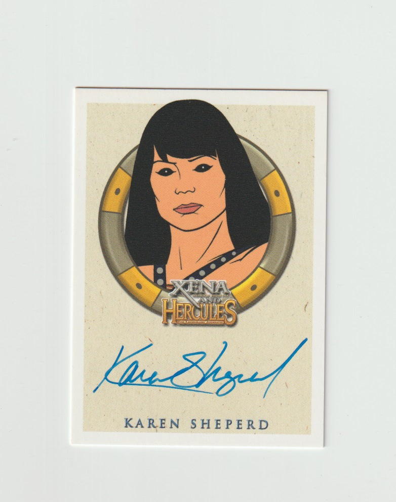 2005 Xena and Hercules Animated Movie Autographs Karen Sheperd as Animated Enforcer