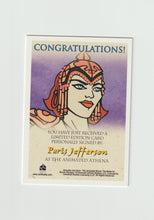 Load image into Gallery viewer, 2005 Xena and Hercules Animated Movie Autographs Paris Jefferson as Animated Athena

