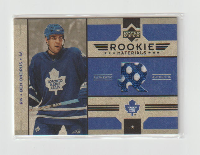 2006-07 Upper Deck Rookie Materials #RM-BO Ben Ondrus