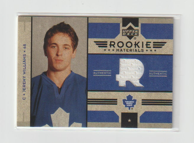 2006-07 Upper Deck Rookie Materials #RM-JW Jeremy Williams
