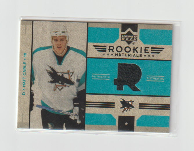 2006-07 Upper Deck Rookie Materials #RM-MC Matt Carle