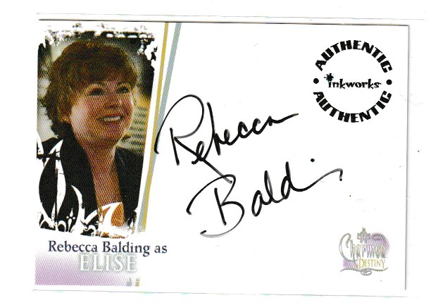 2006 Charmed Destiny Autographs #A-5 Rebecca Balding as Elise