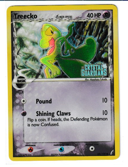 2006 EX Crystal Guardians #68 Treecko DS