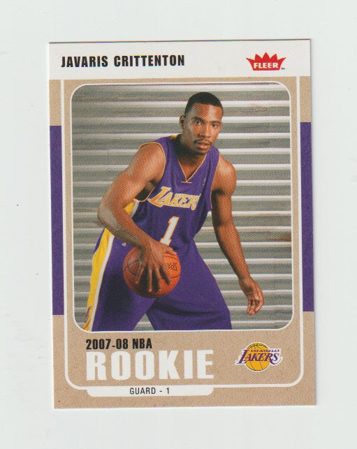 2007-08 Fleer NBA Rookie #208 Javaris Crittenton