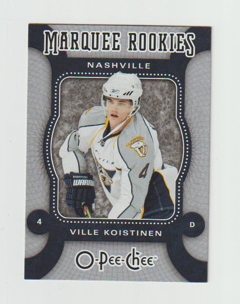 2007-08 O-Pee-Chee Marquee Rookies #564 Ville Koistinen