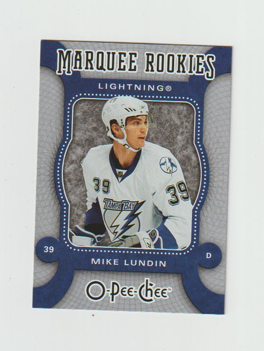 2007-08 O-Pee-Chee Marquee Rookies #595 Mike Lundin