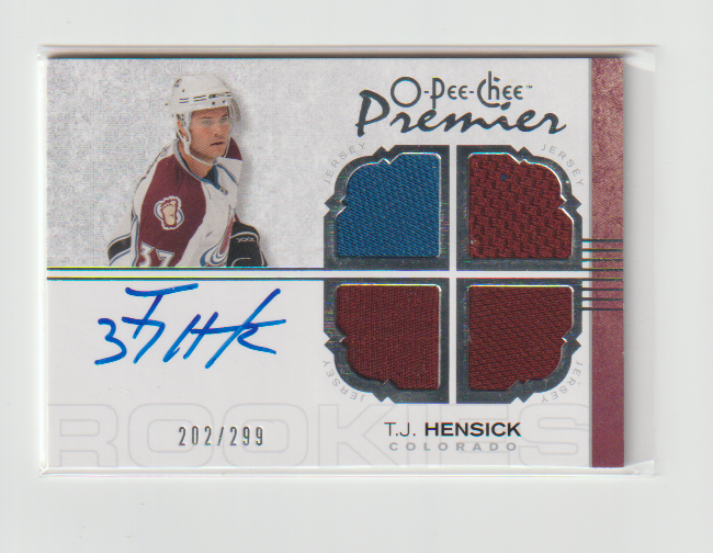 2007-08 OPC Premier Rookie Autograph #136 T.J. Hensick