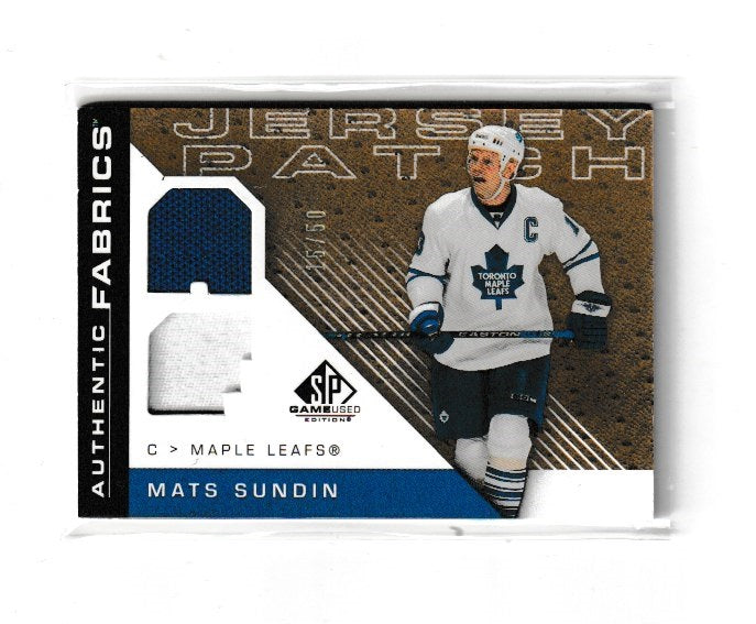 2007-08 SP Game Used Authentic Fabrics Patches #AF-SU Mats Sundin