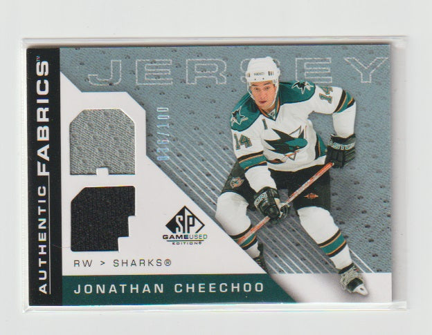 2007-08 SP Game Used Authentic Fabrics Rainbow #AF-JC Jonathan Cheechoo