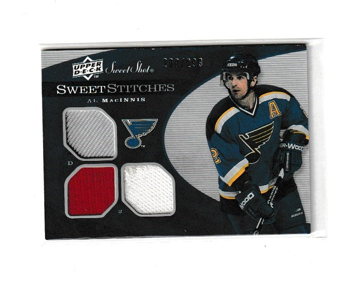 2007-08 Sweet Shot Sweet Stitches Triples #SST-AM Al MacInnis