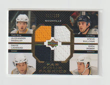 Load image into Gallery viewer, 2007-08 Upper Deck Fab Four Fabrics #FF-LSWR Shea Weber, Alexander Radulov, Steve Sullivan &amp; David Legwand
