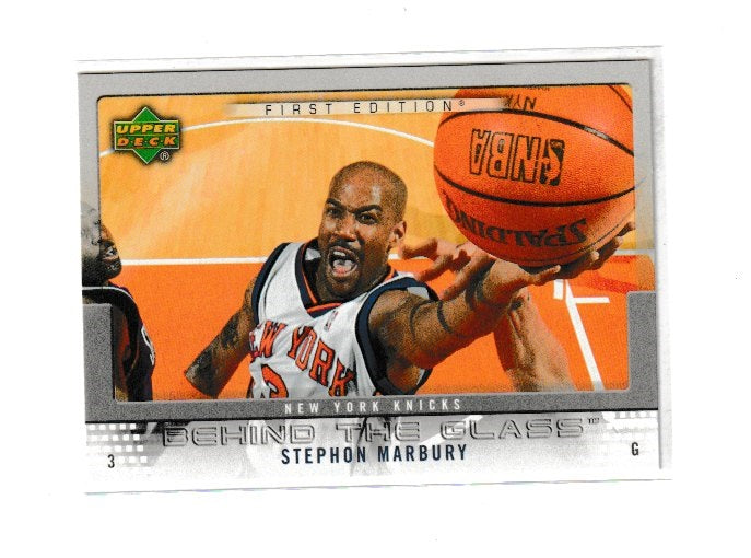 2007-08 Upper Deck First Edition Behind The Glass #BG-SM Stephon Marbury