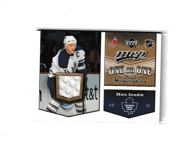 2007-08 Upper Deck MVP One on One Jerseys #OO-SA Mats Sundin & Daniel Alfredsson