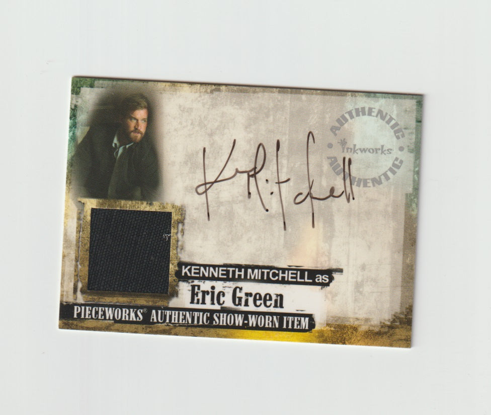 2007 Jericho Season 1 Pieceworks Autographs #PWA3 Kenneth Mitchell as Eric Green